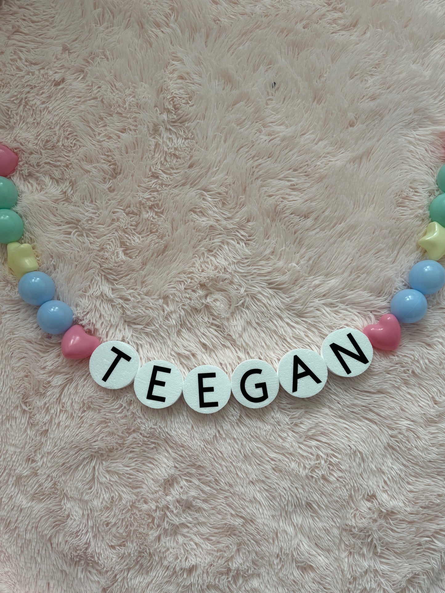 Giant friendship bracelet (color candy) personalized name banner taylor swift party, teacher name banner