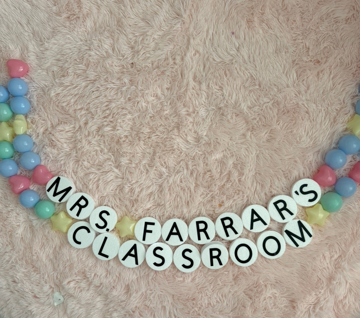 Giant friendship bracelet(candy color) personalized name banner