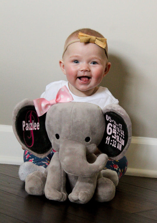 Personalized birth stats elephant