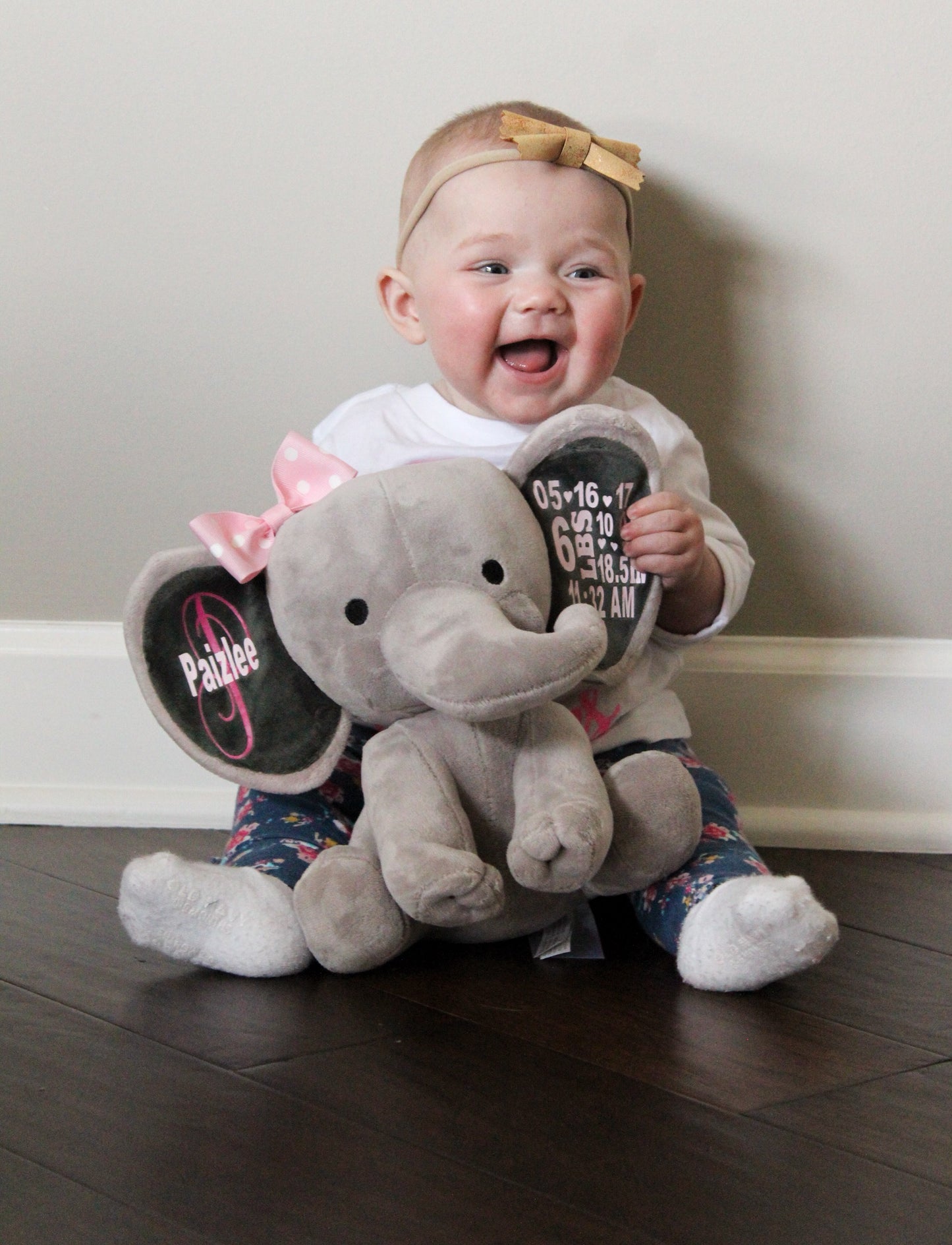 Personalized birth stats elephant